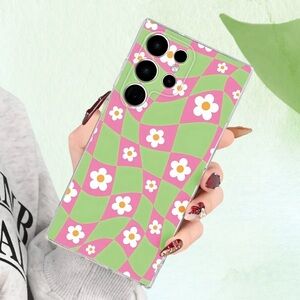 Samsung Galaxy S25 Plus Phone Case Floral Transparent TPU